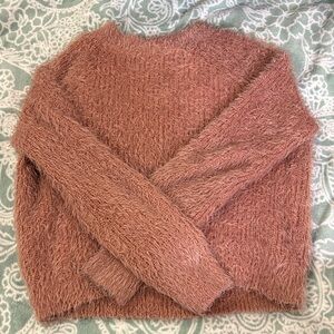 Pink Rose Soft Textured Sweater in Blush